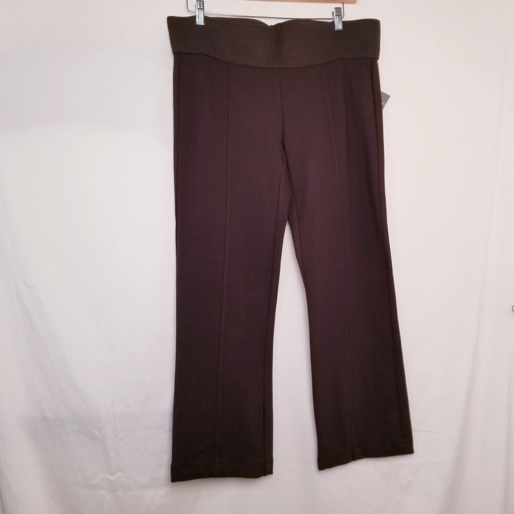 NWT's-Slim Sation by Multiples Brown Pull On Tummy Slimming Stretch Pants Sz 10